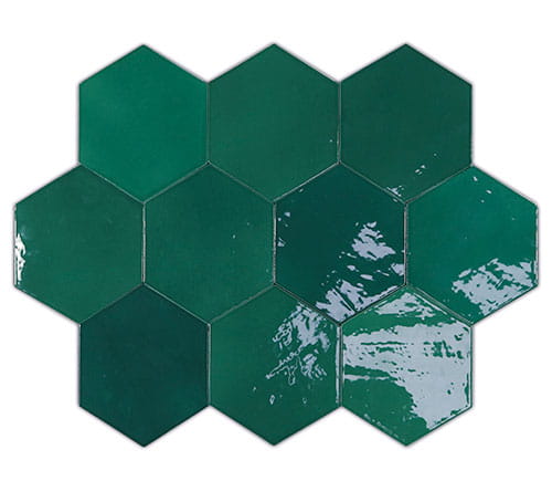 WOW ZELLIGE HEXA EMERALD 10,8 x 12,4 cm