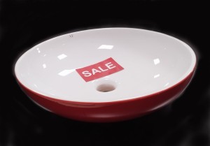 Umywalka nablatowa AeT Italia Tondo 44 cm white/red (ekspozycja)