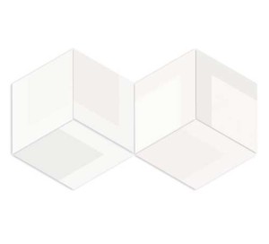 WOW FLOW DIAMOND DECOR WHITE 14 x 24 cm