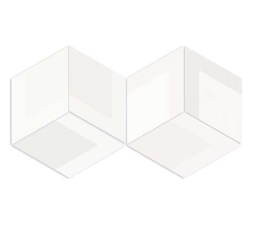 WOW FLOW DIAMOND DECOR WHITE 14 x 24 cm