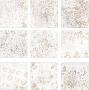 WOW MESTIZAJE CHATEAU ANTIQUE WHITE GLOSS 18,5 x 18,5 cm
