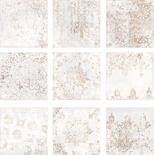 WOW MESTIZAJE CHATEAU ANTIQUE WHITE GLOSS 18,5 x 18,5 cm