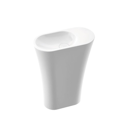 WEGA 60 SL Umywalka stojąco-przyścienna - lewa - 607 x 305 x 845 mm